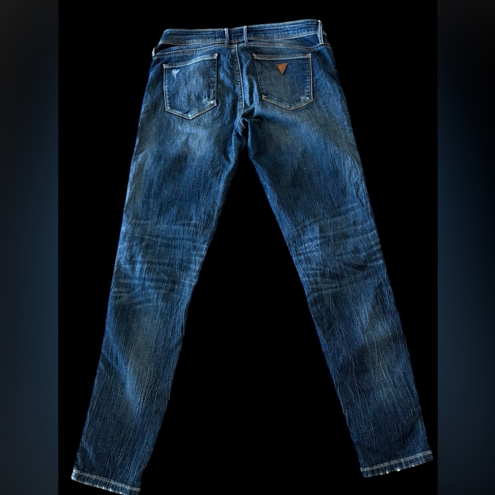 Guess Dark Blue low rise Skinny Jeans - Picture 2 of 3